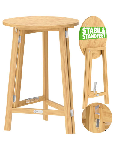 Massivholz Stehtisch Rund klappbar 78 Zentimeter